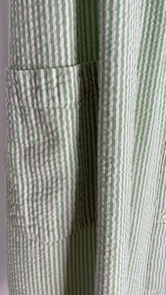 Vermont Green Stripe Dress M