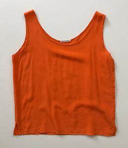 Orange Silk Tank L