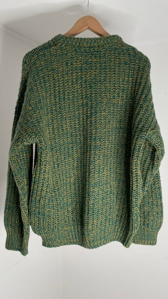 Green Wool Sweater L