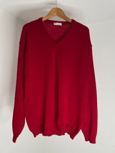 Wine Wool Sweater L