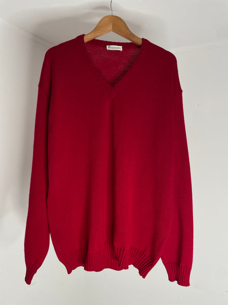 Wine Wool Sweater L