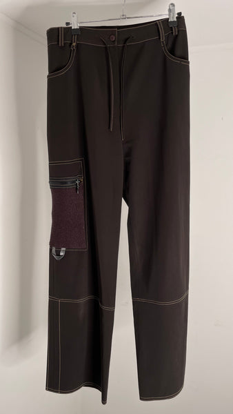 Brown Straight Cargo Pants 38