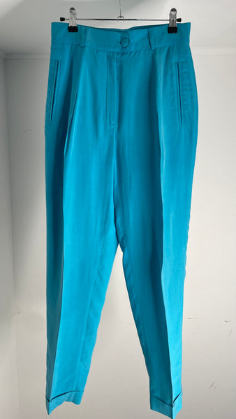 Turquoise Silk Suit M