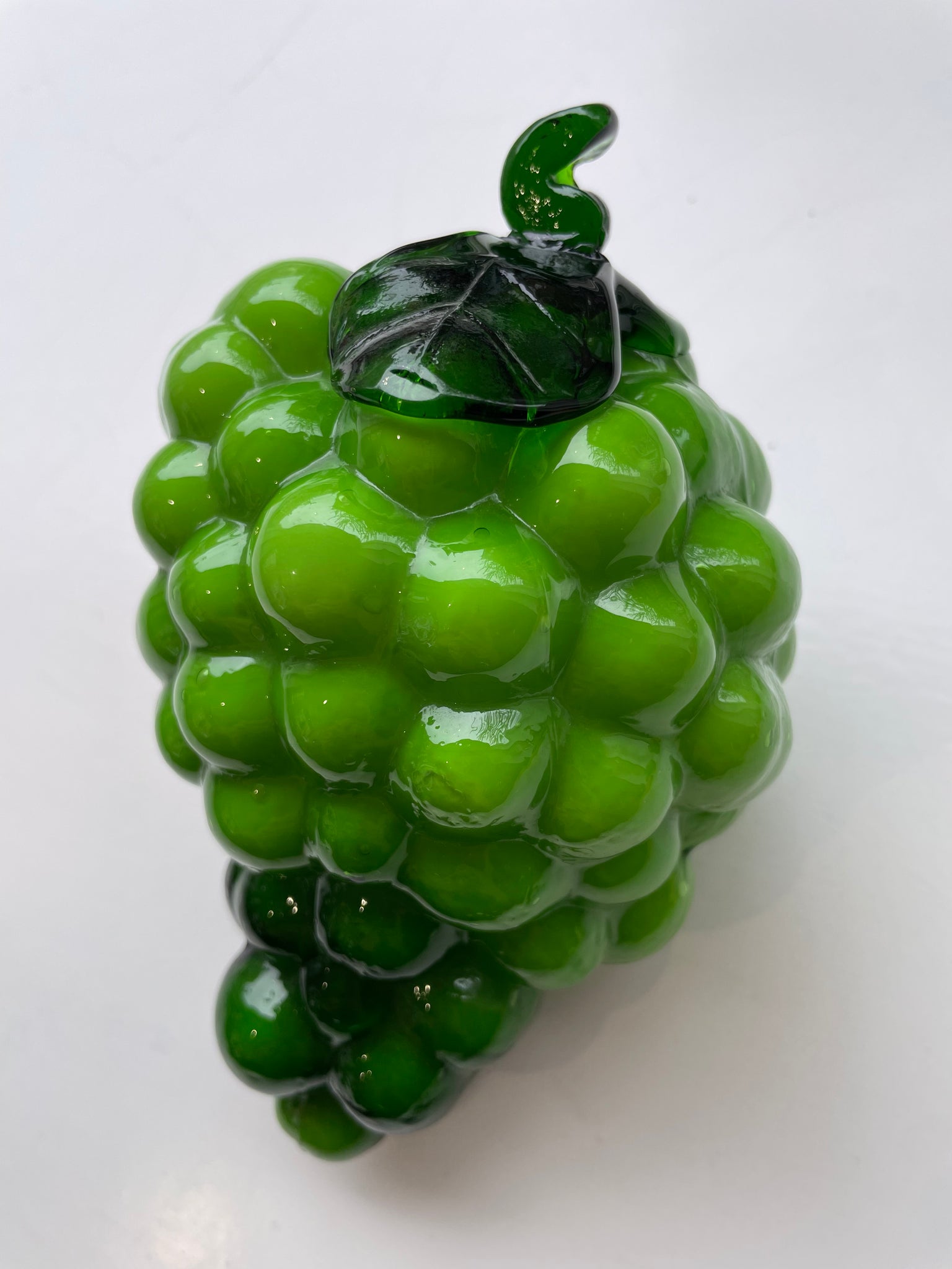 Murano Green Grapes Glass Fruit