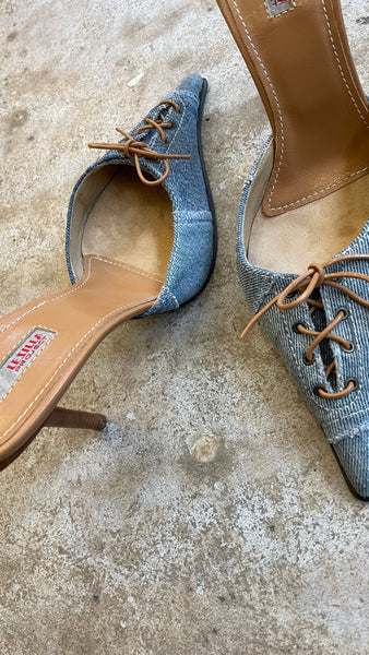 Le Silla Denim Mules 40