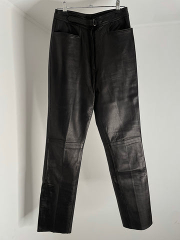 Soft Black Leather Trouser 38