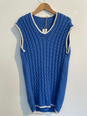 Blue Sweater Vest M