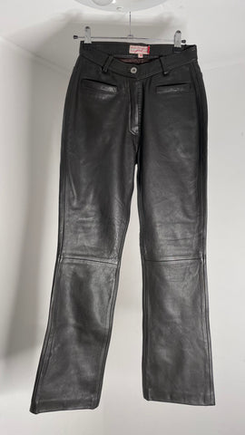 Espresso Leather Pants 36