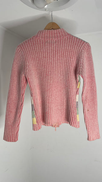 Angora Zip Sweater S