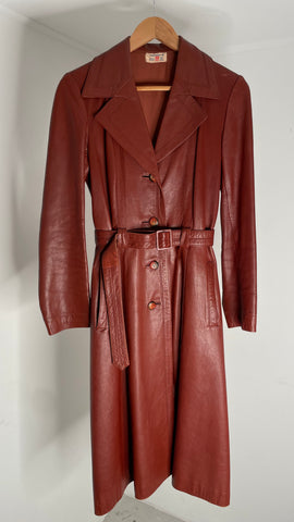 Amber Leather Trench S/M