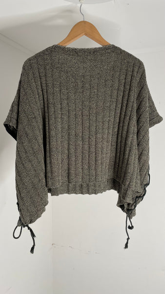 Tie Crop Sweater OS