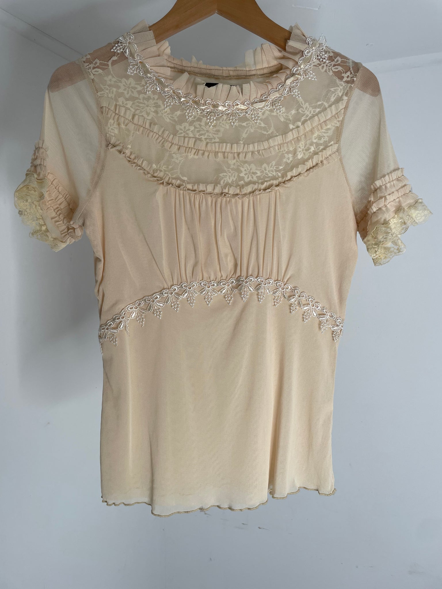 Lace Mesh Top S
