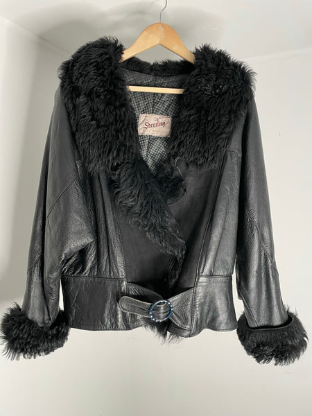 Bedazzle Leather Shearling L