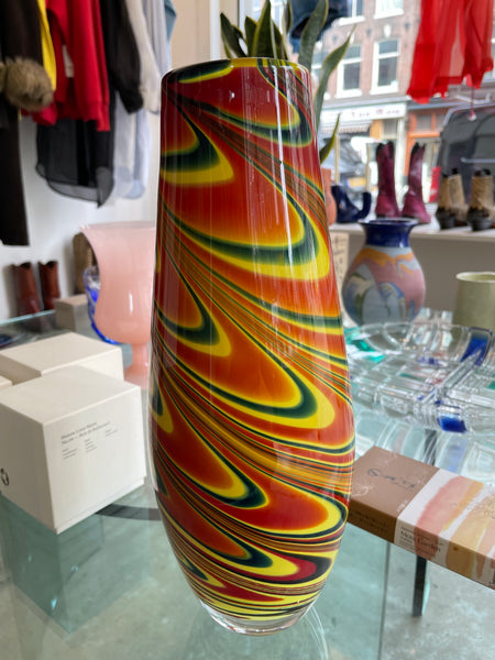 Murano Rasta Swirl Vase