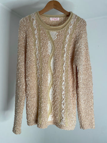 Cream Squiggle Sweater 38