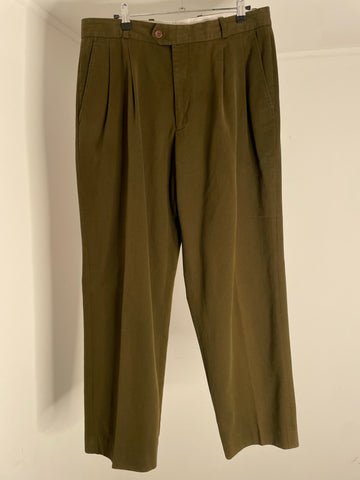 Olive Pleat Trouser 44