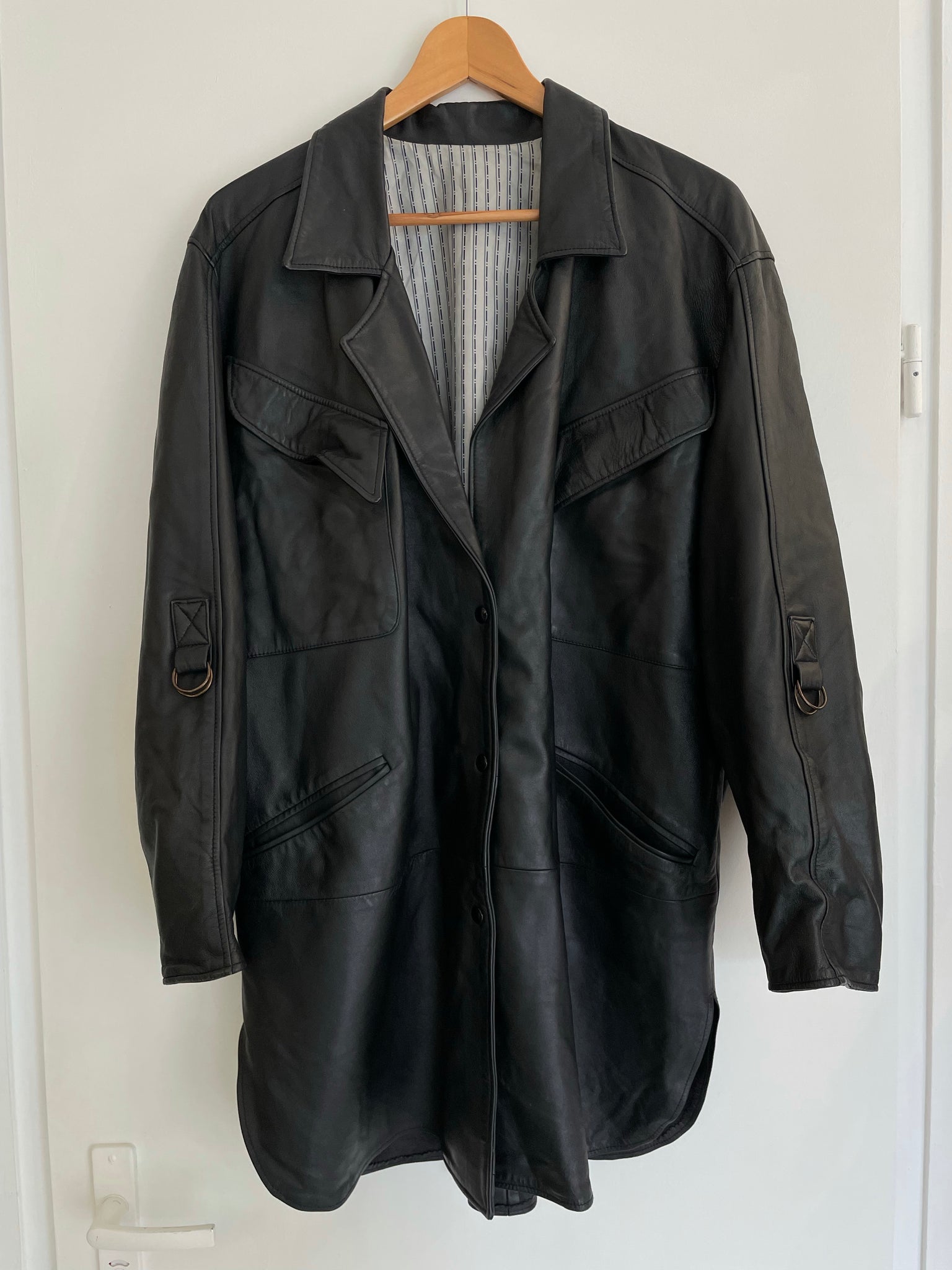 Leather Shirt Jacket XL