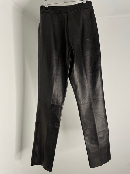 Soft Black Leather Trouser 38