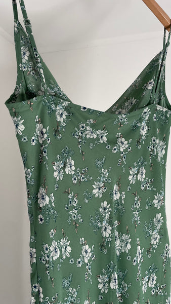 Olive Floral Dress S
