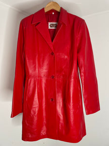 Lipstick Red Leather Jacket 42