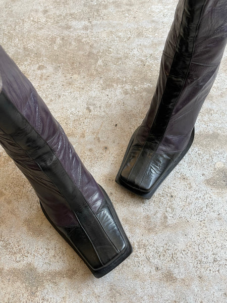 Deep Purp Square Boots 39