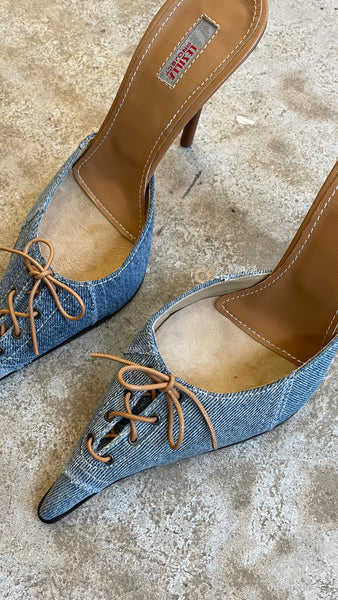 Le Silla Denim Mules 40