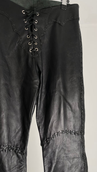 Lace Leather Pants 38