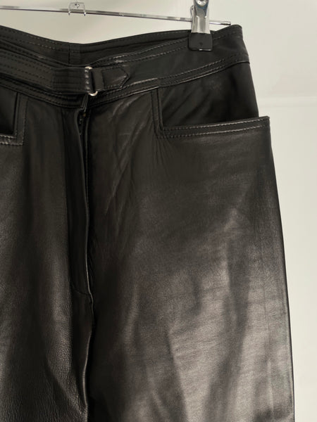 Soft Black Leather Trouser 38