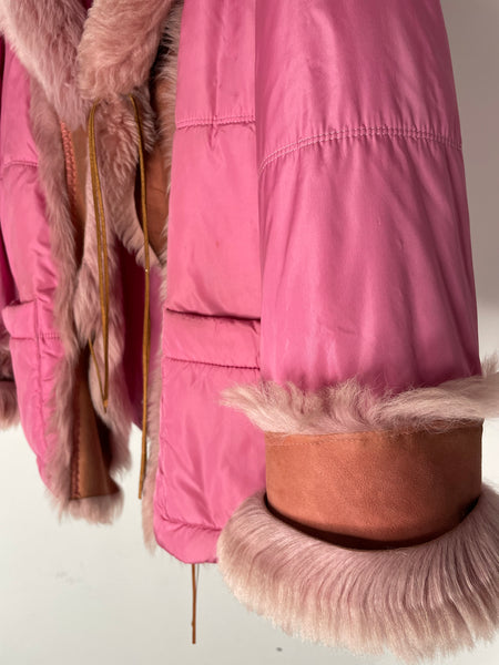 Pink Fur Puffer Jacket IT44