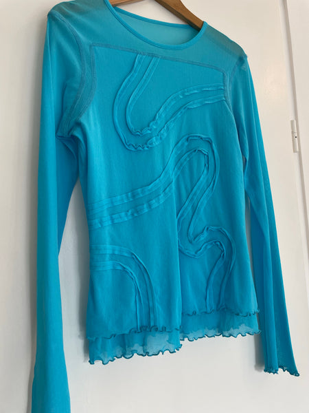 Turquoise Maze Top O/S