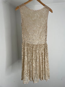 Golden Lace Dress M