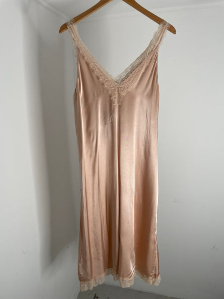 Pink Lace Slip Dress M