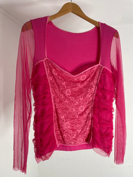 Pink Tulle Top M