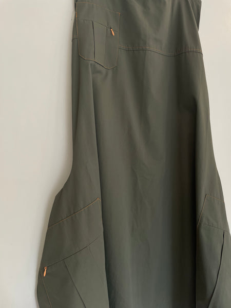 Olive Tangerine Pocket Skirt 38