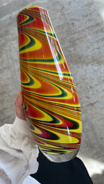 Murano Rasta Swirl Vase