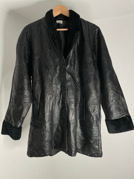 Leather Patch Jacket L