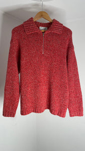 Strawberry Zip Sweater M
