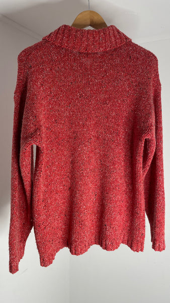 Strawberry Zip Sweater M