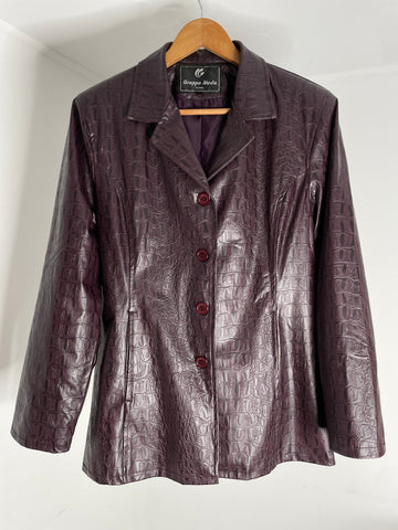 Plum PVC Rep Jacket L