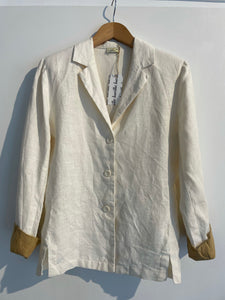 Linen Cream Blazer 38