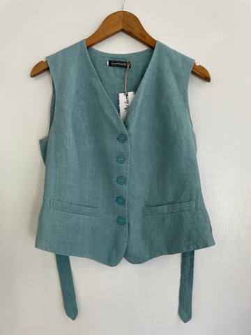 Sky Linen Vest 38