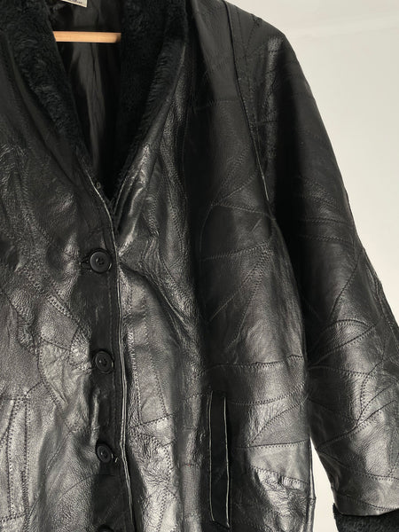 Leather Patch Jacket L