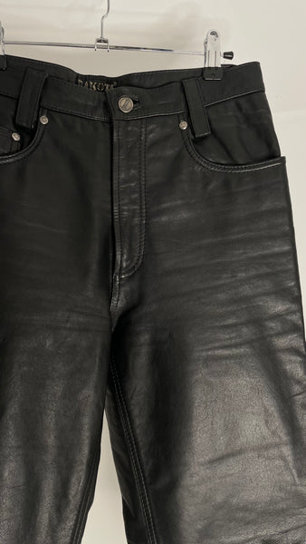 Leather Crop Pants 36