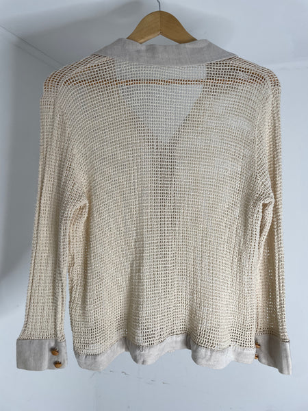 Crochet Mesh Sweater M