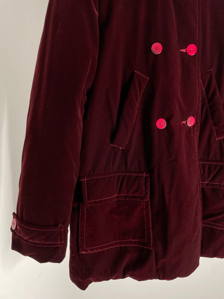 Red Velvet Fur Jacket 44