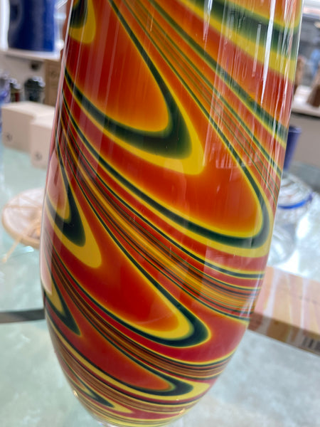 Murano Rasta Swirl Vase
