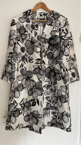 Lin Floral Noir Jacket L