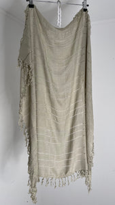 Grey Fringe Scarf