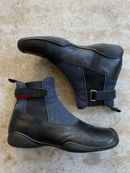 Prada Denim Leather Boots 40