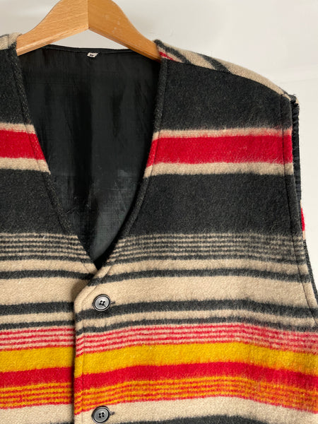 Stripe Wool Vest L